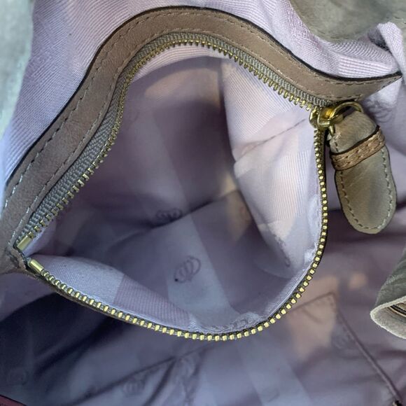 Juicy Couture Brown Leather Shoulder Bag Purse Gold Hardware Slouchy Tote Hobo - Picture 13 of 13